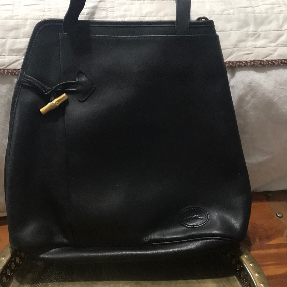 Longchamp Vintage leather shoulder purse